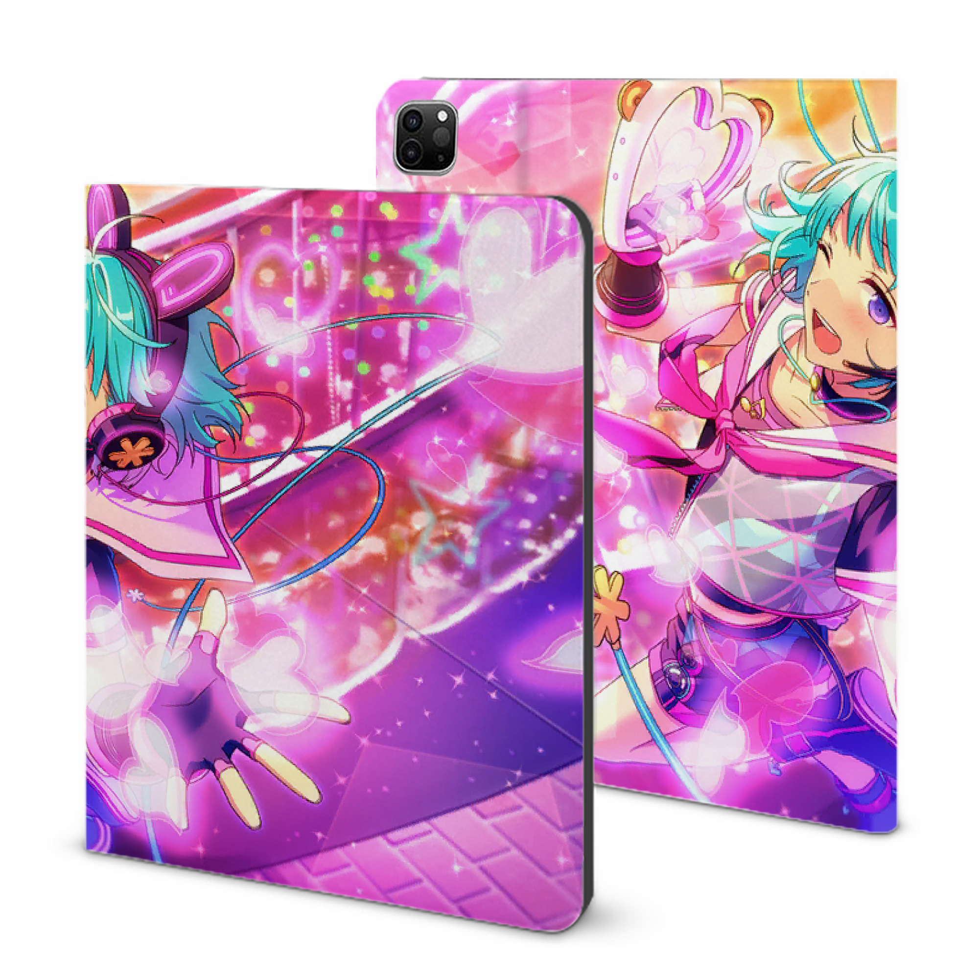 （画像用） あんさんぶるスターズ! Ensemble Stars IPad ケース ブック型 PUレザー TPU 耐衝撃 軽量 薄型 ペン収納なし 全面保護 IPad 各モデル対応